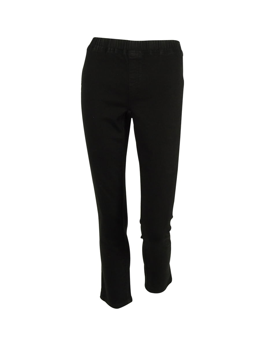 black skinny pull on pants