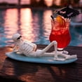 thumbnail image 5 of Summerween Whimsical Surfing Skeleton Figurine Compact Halloween Tabletop Garden Decor For Beach House Patio Decorations, 5 of 7