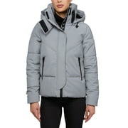 Kendall + Kylie Lake Cropped Puffer Jacket with Detachable Hood for Women