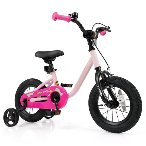 Redsmile Kids Bike 12 Inch for 3-7 Years Old Boys and Girls, Toddler Bicycle with Adjustable Handlebar and Seat, Children Bike 12/14/16-Inch, Holds 110 lbs, Pink