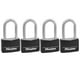 thumbnail image 1 of Candado de Aluminio Master Lock Negro Paquete de 4 Llaves Similares, 1 of 8