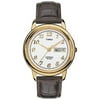 Timex Mens White Dial Gold Tone Mens Bro