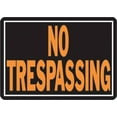 thumbnail image 4 of 10X14 No Trespass Sign, Orange & Black Aluminum Privacy Sign by HY-KO, 4 of 5
