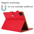thumbnail image 2 of Allytechgroup iPad Pro 11 M4 2024 Case, Premium PU Leather Auto Sleep Wake Kickstand Flip Folio Cover Magnetic Closure Hand Strap Case for Apple iPad Pro 11" M4 2024, Red, 2 of 7