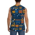 thumbnail image 4 of Uemuo Funny Steam Train Pattern Men's Sleeveless T-Shirt,Muscle Athletic Tank Top, Moisture-wicking Quick-dry Breathable Classic Tee Top for Gym Run Outdoor Sports-XX-Large, 4 of 8