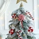 thumbnail image 3 of Bolas de caramelo colgantes para Navidad, colgante de bastón de caramelo rojo y blanco, decoración de árbol de Navidad para fiesta en casa, Año Nuevo 2024, 1 unidad, 3 of 4