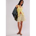 thumbnail image 3 of Women Ribbed Tank Tops Sleeveless Button Down Camisole Summer Scoop Neck Cropped Top Yellow M, 3 of 6