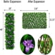 thumbnail image 5 of Valla de simulación Valla de hojas Valla de madera Valla telescópica Valla decorativa para jardín con plantas falsas, 5 of 5