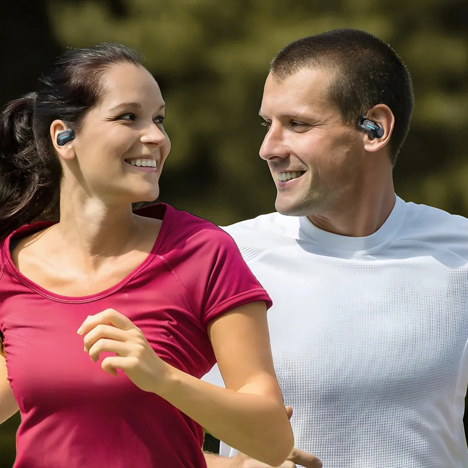ERAZER Bluetooth 6.0 Open-Ear Earbuds, AI Translator, Noise-Cancelling, 130+ Languages, 30H Playtime, IPX5 Waterproof, Black