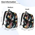 thumbnail image 3 of Naloa Hibiscus Rose Canvas Backpack for Men Women Rucksack Casual Travel Daypack College Tote Satchel Bookbag for Teens-Medium, 3 of 7