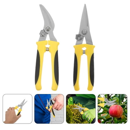 Clispeed Tin Snips Heavy Duty Stainless Steel Effortless Cutting for Industrial Work 2Pcs