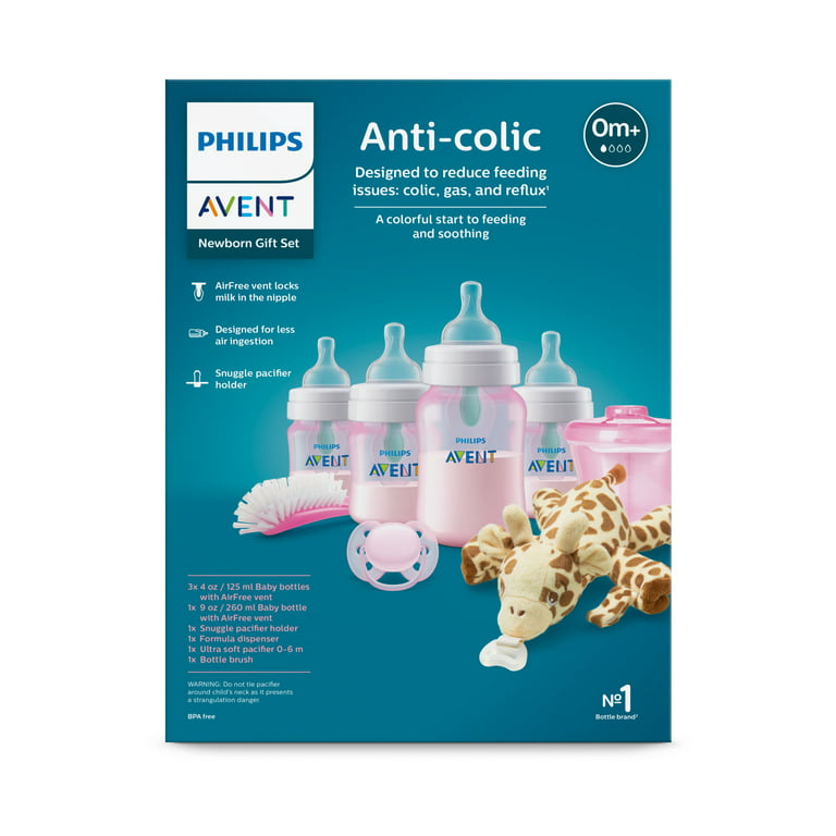 Philips AVENT Coffret Cadeau De Biberons Anti-colic Rose +0m scd301/03