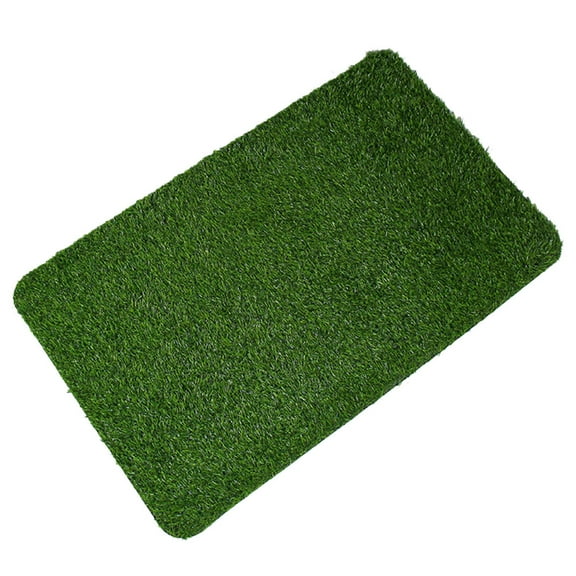 BESTYASH Artificial Grass Door Mat Green Outdoor Turf Mat with Drainage for Entryway Front Door