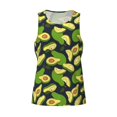 thumbnail image 4 of Fotbe Fresh Avocado Pattern Men's Quick Dry Workout Tank Top Gym Muscle Tee Fitness Bodybuilding Sleeveless T Shirt Breathable Workout Shirt-4X-Large, 4 of 9