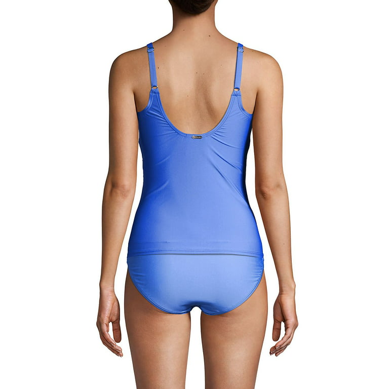 Calvin Klein Liquid Touch Fabric 4 Way Stretch Blue One Piece Swim Wear  Size 6