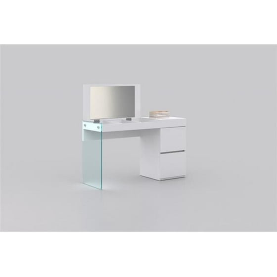 Il Vetro Vanity Desk White High Gloss Mirror