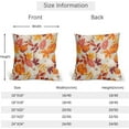 thumbnail image 4 of Pumpkin Fall Pillow Covers 18x18 Set of 2 Orange Beige Autumn Thanksgiving Pillow Cases Maple Leaf Print Outdoor Decorative Holiday Cushion Cover Rustic Decoration Farmhouse Home Sofa Couch Bed Decor, 4 of 6