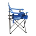 thumbnail image 3 of Kamp-Rite Folding Camping Chair w/ Lumbar Support & 2 Cup Holders, 300 LB Capacity, 2 Tone Blue, 3 of 7