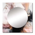 thumbnail image 2 of Designart "Texture Splash Pink and Gold Marble II" Abstract Marble Square Mirror For Wall Decor - Large Pink Square Mirror Printed Wall Decor - Modern Square Living Room Mirror, 2 of 5