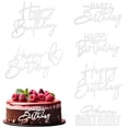 thumbnail image 1 of Adorno para tartas Matwsec Silver Happy Birthday, 6 unidades, 1 of 7