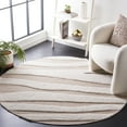thumbnail image 2 of SAFAVIEH Manhattan Emma Wavy Striped Area Rug, Ivory/Beige, 6' x 6' Round, 2 of 8