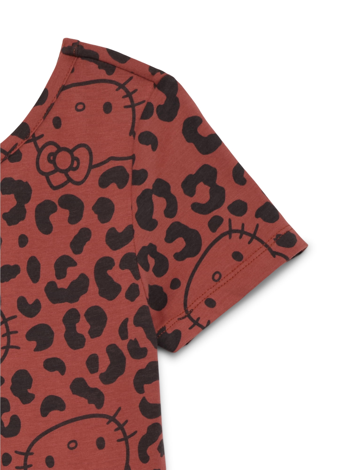 Hello Kitty Girls Allover Print Dress with Short Sleeves, Sizes 4-12