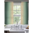 thumbnail image 2 of Green Ombre Sheer Curtains 72 Inch Length 2 Panels Set Window Treatments, Modern Yellow Gradient Farmhouse Art Rod Pocket Semi Curtains for Living Room/Bedroom/Kitchen Décor, 104"W x 72"L, 2 of 7