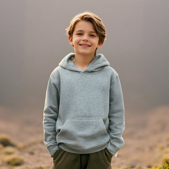 Hoodies Boys Grey Hooded Lightweight Long Sleeve Hoodies Winter Clothes Size 8-10 Years Boys Clothes Boys Girls Fashion