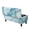 Blue Marble, variant on FOR U DESIGNS Purple Marble Print Stretch Ottoman Cover for Flip-Top Storage Stool, Washable Footstool Slipcover with Elastic Bottom Stretch Stool Protector Non-Slip Furniture Slipcover for Bedroom