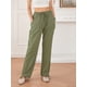 thumbnail image 3 of Lucakuins Pantalones de pierna ancha para mujer, cintura elástica con cordón, pantalones largos sueltos sólidos, ropa de calle para uso diario informal Lucakuins moda, 3 of 9