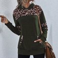thumbnail image 2 of Moda mujer casual manga larga con capucha leopardo patchwork señoras tops sudaderas Fridja  FKASFK5917, 2 of 4