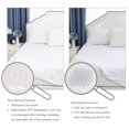 thumbnail image 3 of Unique Bargains All Around Waterproof Mattress Protector Breathable and Comfortable Bed Cover, White 80x60 Inch, Microfiber Polyester, 3 of 9