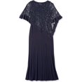 thumbnail image 1 of RM Richards Womens Laced Poncho Over a Long Sheath Dress, 1 of 3