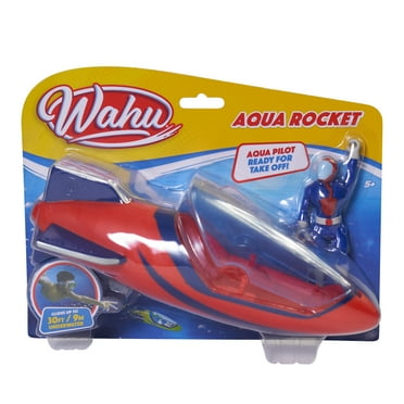 Wahu Aqua Rocket Red/Blue Water & Pool Toy - Glides up to 30' Underwater, Child Ages 5 