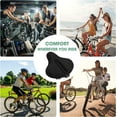 thumbnail image 3 of CozyHom Gel Bike Seat Cover with Raincover, Anti-Slip Comfortable Bike Seat Cushion with Breathable Design Bicycle Saddle Pad for MTB & BMX and Road, Velcro Installation, Black, 3 of 6