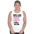 thumbnail image 3 of What Look In Guys French Bulldog Pet Womens Plus Size Graphic Tank Top Brisco Brands 3X, 3 of 5