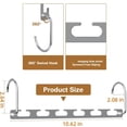 thumbnail image 3 of Behome Space Saving Hangers, 12 Packs Sturdy Metal Hangers Wardrobe Organizer, Magic Home Organization College Dorm Room Essentials for Girls Guys, Silver, 3 of 6