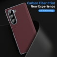 thumbnail image 6 of Allytechgroup Slim Phone Case for Samsung Galaxy Z Fold5, Luxury Carbon Fiber Shockproof Anti-Scratch Rugged Bumper Hybrid Case Cover for Galaxy Z Fold 5, Red, 6 of 7