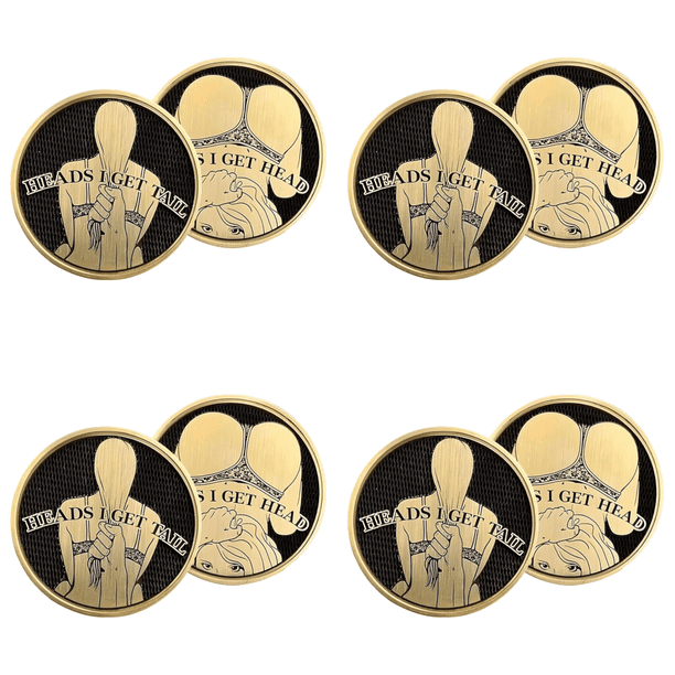 Moneda De Decisión De Buena Suerte – Doble Cara Con Frases Divertidas – Regalo Original En Estuche Y Bolsa De Terciopelo