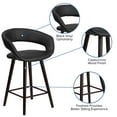 thumbnail image 5 of Flash Furniture Brynn Series 23.75'' High Contemporary Cappuccino Wood Counter Height Stool in Black Vinyl, 5 of 12