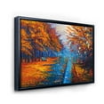 thumbnail image 3 of Orange Autumn Landscape With Little Road II 32 in x 24 in Framed Painting Canvas Art Print, by Designart, 3 of 5