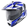 thumbnail image 3 of 1Storm Adult Motorcycle Motocross Dual Sport Off Road Full Face Dual Visor Helmet F802CLS Storm Force Blue, 3 of 7