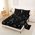thumbnail image 2 of Erosebridal Girls Cute Ribbon Bow Full Size Sheets 4-Piece,Love Heart Print Bed Sheets for Kids Teens,Microfiber Bedroom Decor, 2 of 5