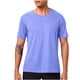 thumbnail image 4 of Ceisia Men's Slim Fit Short Sleeve Crew Neck Athletic T-shirt Quick Dry Solid Color Workout Top Watermelon Red L Gifts, 4 of 6