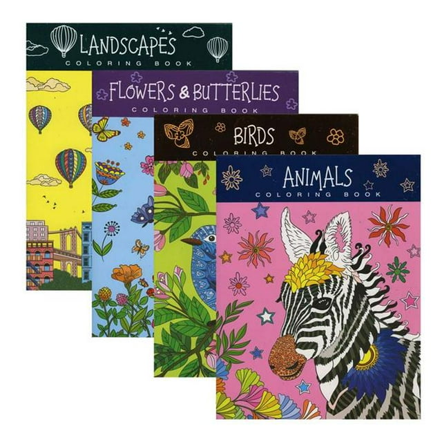 Bazic 72823 Livres de Coloriage Avancés en Feuille Métallique - 4 Pcs