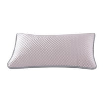yulier Quilted Pillow Shams, Solid Color Pillowcases, Bed Pillow Pillowcases, Super Soft Breathable Pillow Cases with Envelope Closure for Bedroom Dorm Hotel, Machine Washable, 29"x19", Pink