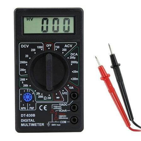 DT830B DC/AC LCD Digital Multimeter 750/1000V Voltmeter Ammeter Ohm Tester High Safety Handheld Meter Digital Multimeter