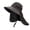 Black, variant on Sun Hat for Men & Women Wide Brim Fisherman Hat with Face Cover Neck Flap, Khaki (15.75 inches / 40 cm)