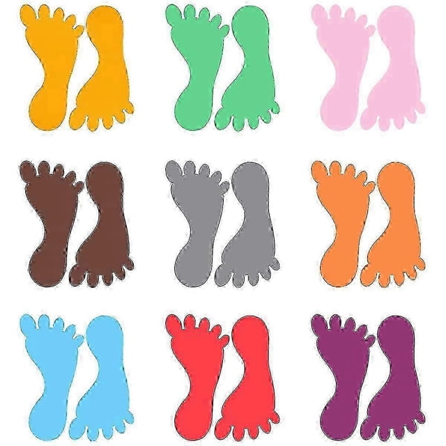 36 Pairs Nursery Decals School Floor Stickers Footprint Floor Decals Decorative Stickers Bathroom Floor Stickers hwy