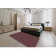 thumbnail image 5 of Ahgly Company Machine Washable Indoor Square Transitional Raspberry Purple Area Rugs, 4' Square, 5 of 7